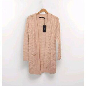 Vero Moda Open Front Cardigan Sweater Womens Small in Sepia Rose Cottagecore NWT